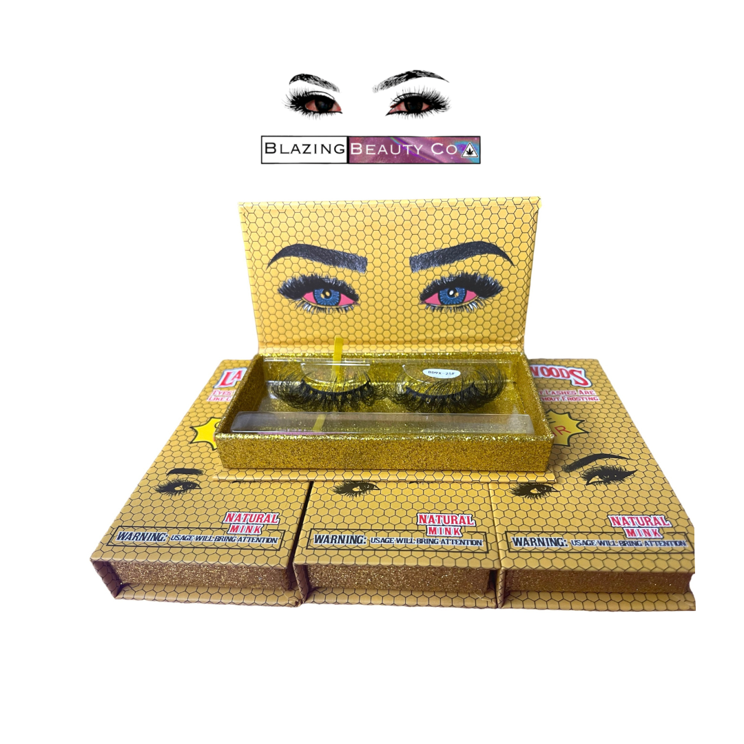 LASHWOODS PINEAPPLE EXPRESS 3D 25MM MINK EYELASHES